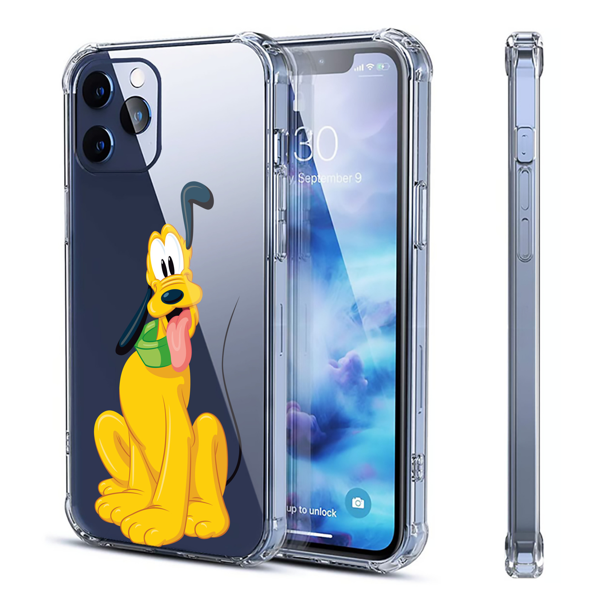 （画像用） ミッキーマウス Mickey Mouse 【iPhone 12シリーズ対応】透明スマホケース（クリアソフトケース）
